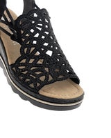 Rieker Svart Sandalett