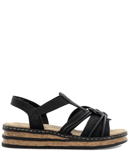 Rieker Svart Sandalett