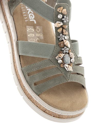 Rieker Grön Sandalett