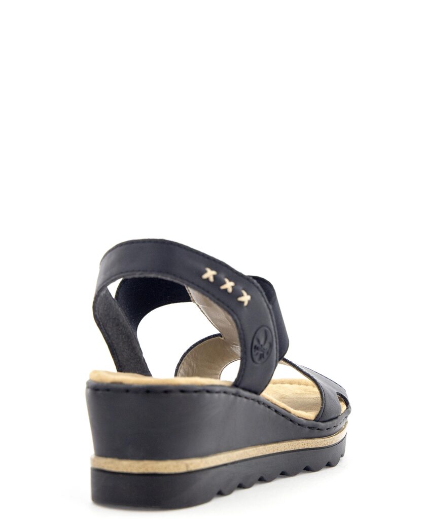 Rieker Svart Sandalett